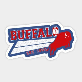 Vintage Buffalo Retro Football Est 1960 New York At Game Day Sticker